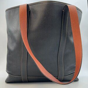 Coach Tote Bag - Black with tan accent straps